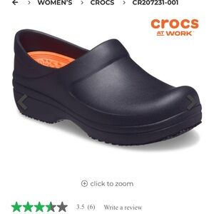 Slip resistant crocs for work.